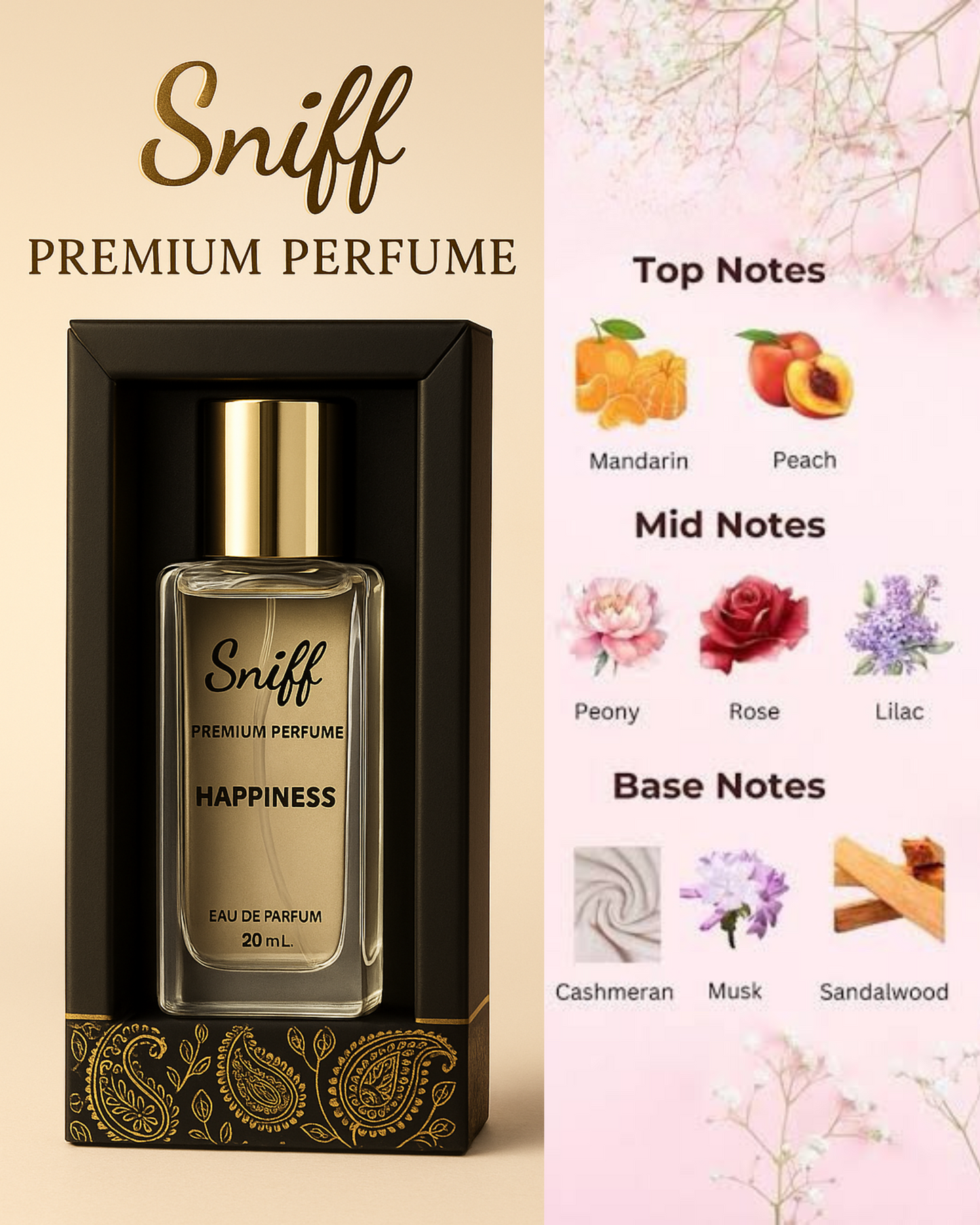 HAPPINESS BY SNIFF PREMIUM PERFUME | HER